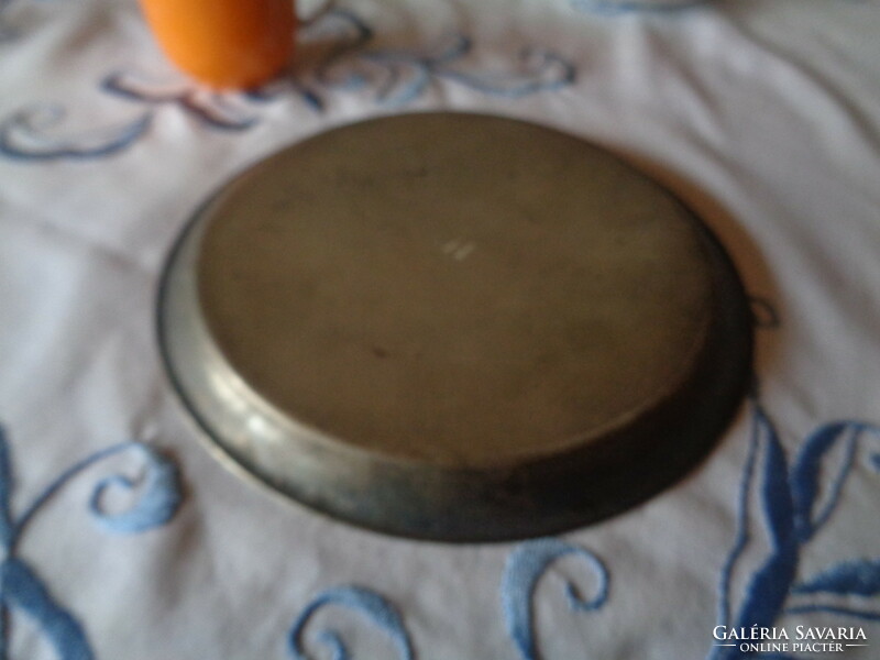 Russian silver-plated tray, marked, 18 cm