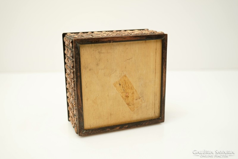 Mid century copper craftsman's box / copper wood jewelry holder
