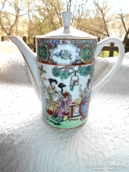 Chinese hand painted porcelain jug