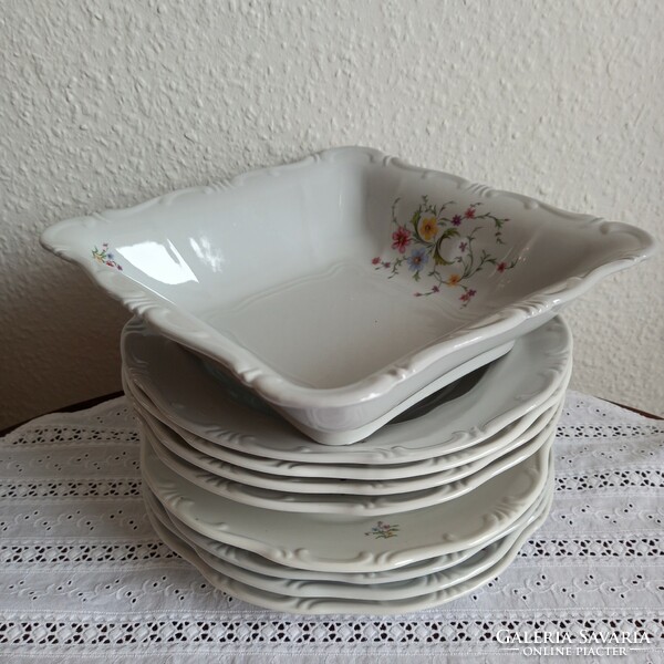 Rare field flower Zsolnay tableware