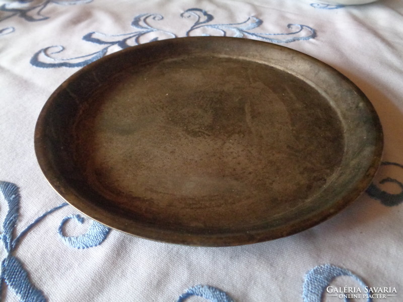 Russian silver-plated tray, marked, 18 cm