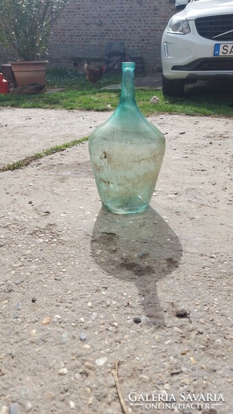 Glass balloon green huta bottle 5 liters
