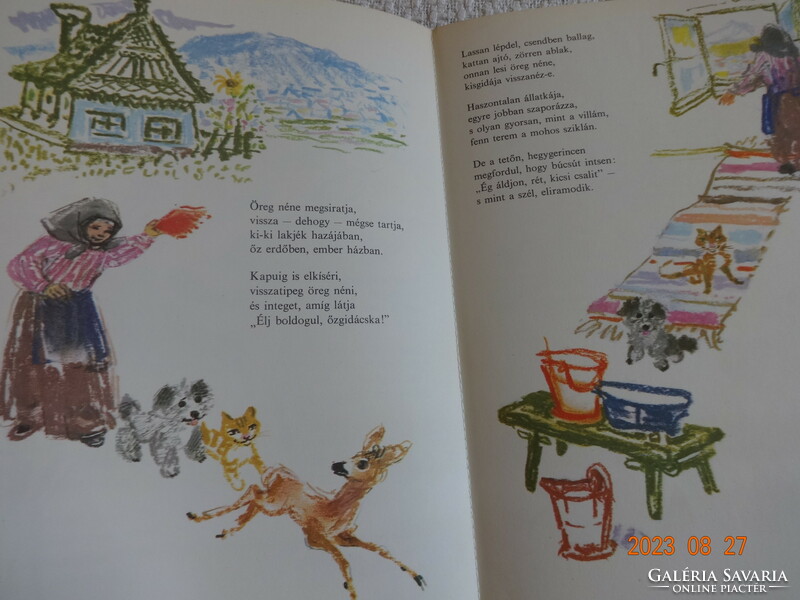 Anna Fazekas: old lady's deer - old storybook with drawings by Róna Emy (1976)