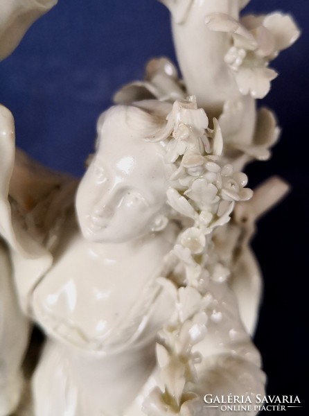 Dt/408 – antique, rococo porcelain sculpture ensemble from the middle of the 18th century