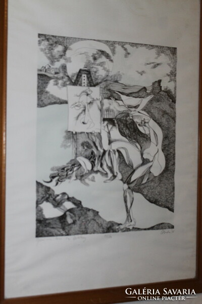 Signed numbered rare etching 576