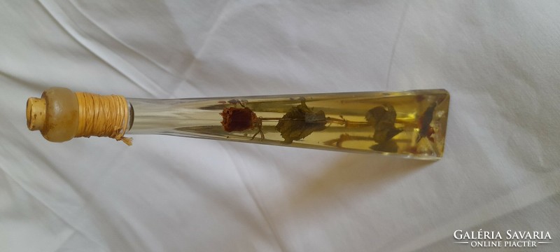 Glass bottle 02 oil decorative glass decor 27x5.5cm triangle