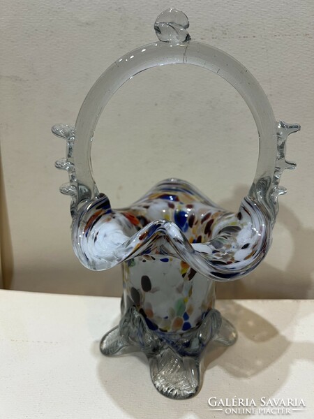 Murano glass centerpiece, excellent, 21 x 14 cm. 4528