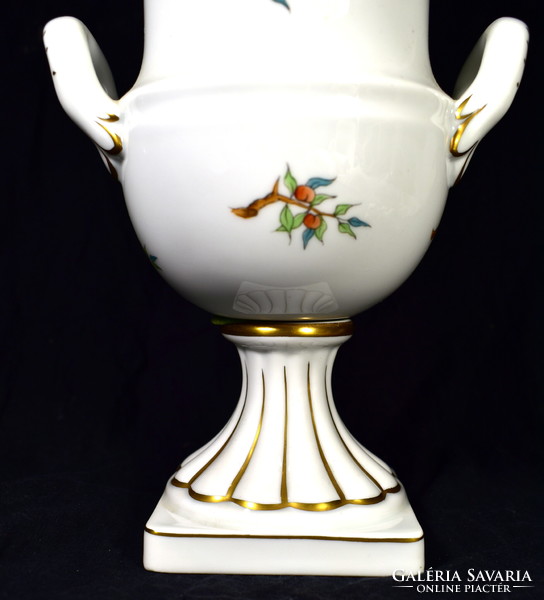 Hecsedli - Herend porcelain vase with rosehip pattern! Large size !