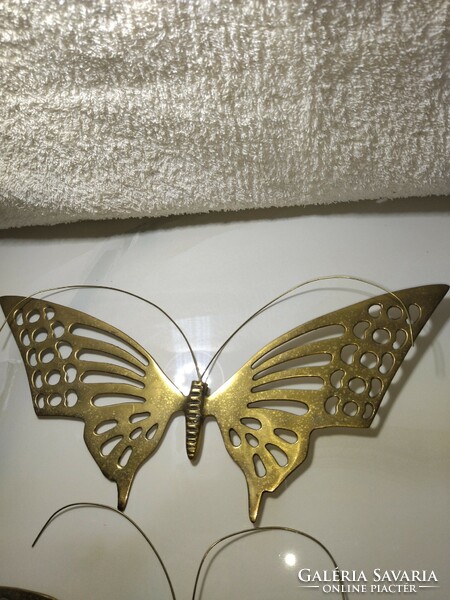 2 darab Gyönyörű réz pillangó lepke falra szerelhető