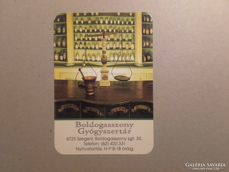 Hungary, card calendar - Szeged, boldosszony pharmacy 2022