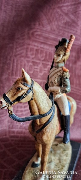 Old cavalry statue, French dragoon soldier (l4620)