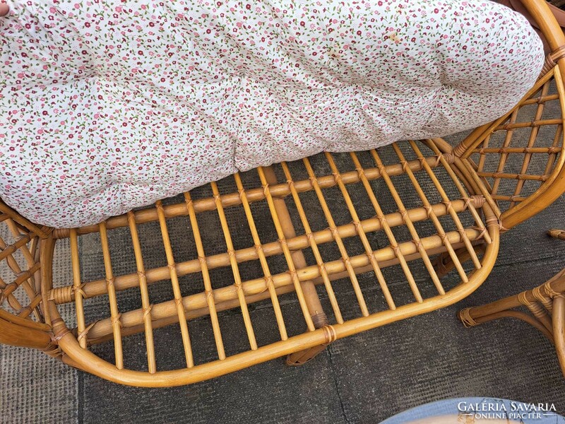 Retro cane sofa set for sale