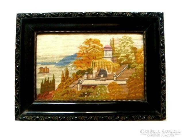 If castle tapestry, cozy beach and hillside detail goblein