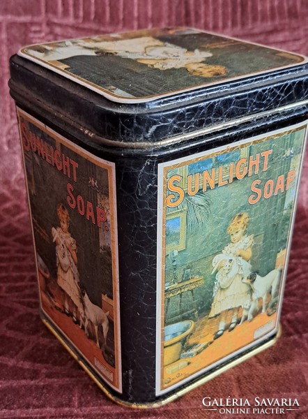 Old metal box, soap tin box (l4617)