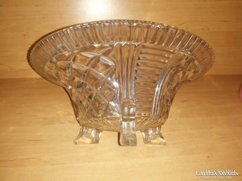 Antique 3-legged glass centerpiece, offering 26 cm (6p)