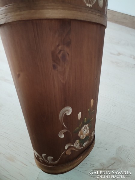 Umbrella holder, made of wood - country style / hand painted