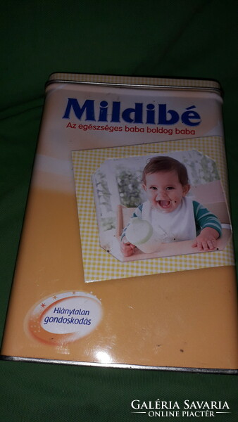 Retro metal plate Mildibé baby formula box flawless 20 x 12 x 7 cm as shown in the pictures