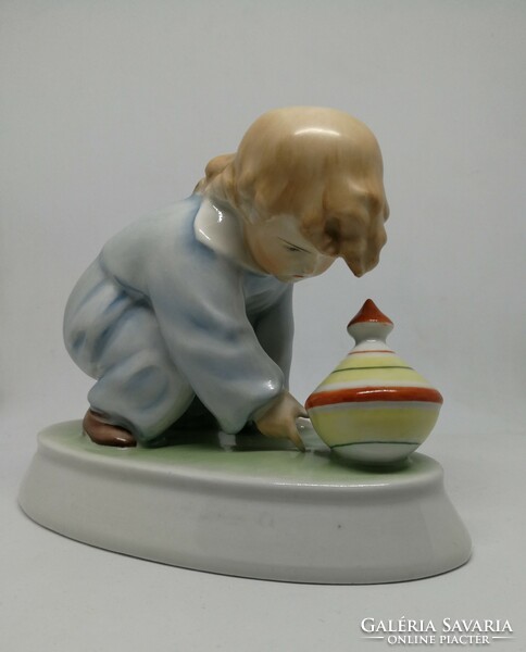 Zsolnay porcelain cooing little girl!