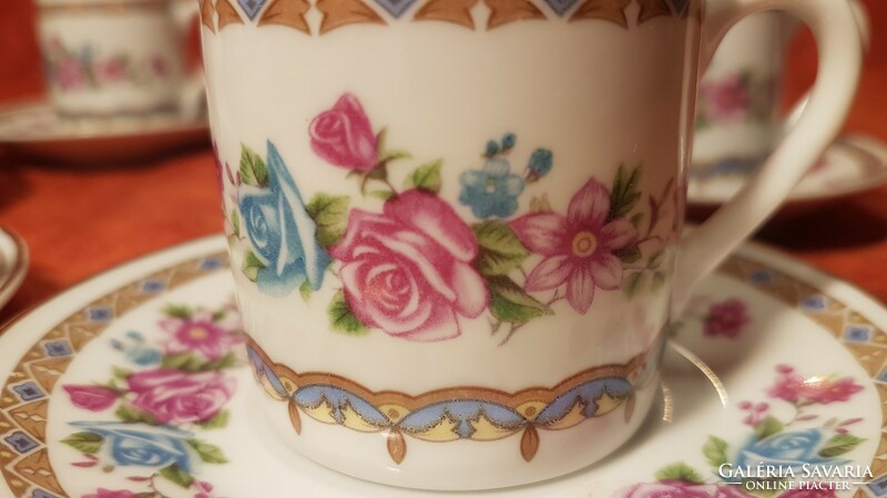 6 Personal, beautiful, never used Chinese coffee cup with small plate