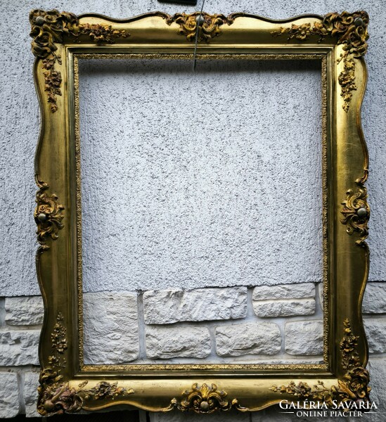 Antik Biedermeier tükör festmény keret képkeret