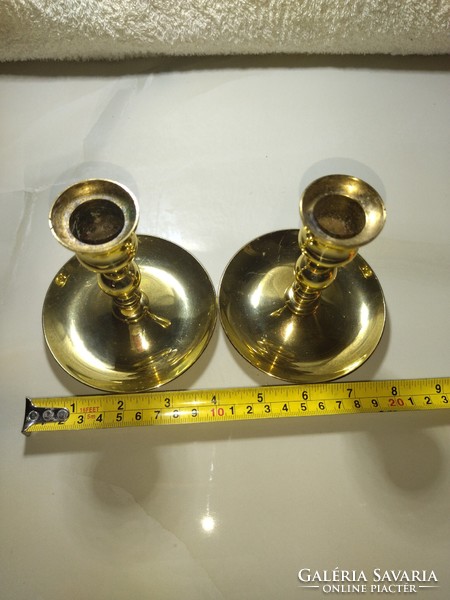 A pair of beautiful old copper candlesticks