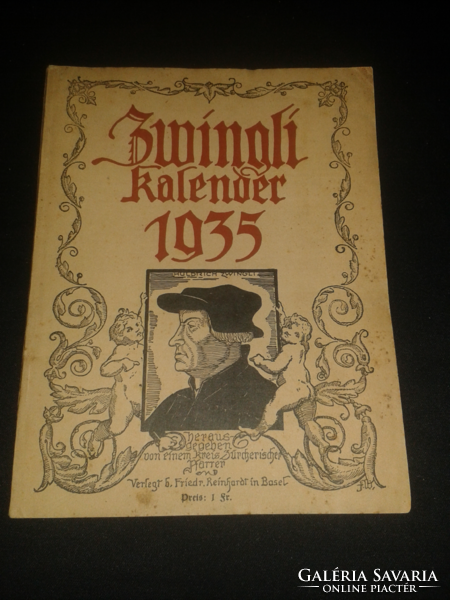 1935 Zwingli Kalender, ( kalendárium )