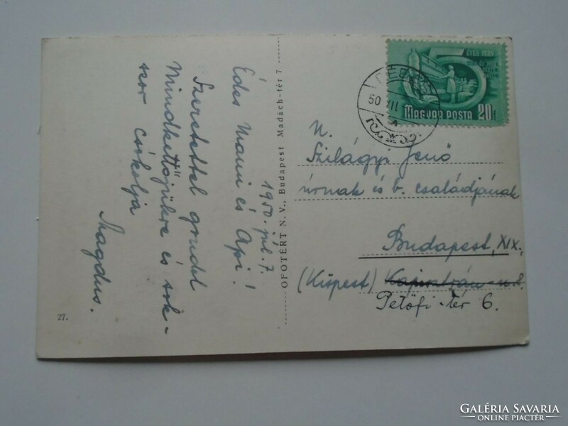 D201878   Lillafüred - Kilátás Hámorra  -  - régi képeslap  -  Dédes 1950