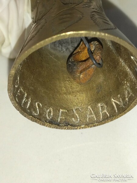 Beautiful old copper Indian leaf breaking bell