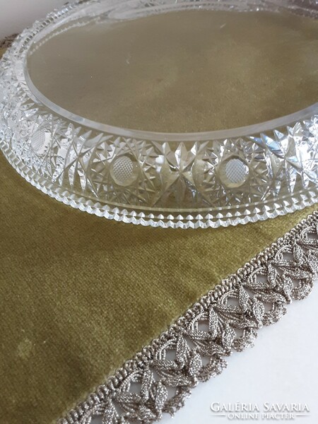 Crystal round cake plate