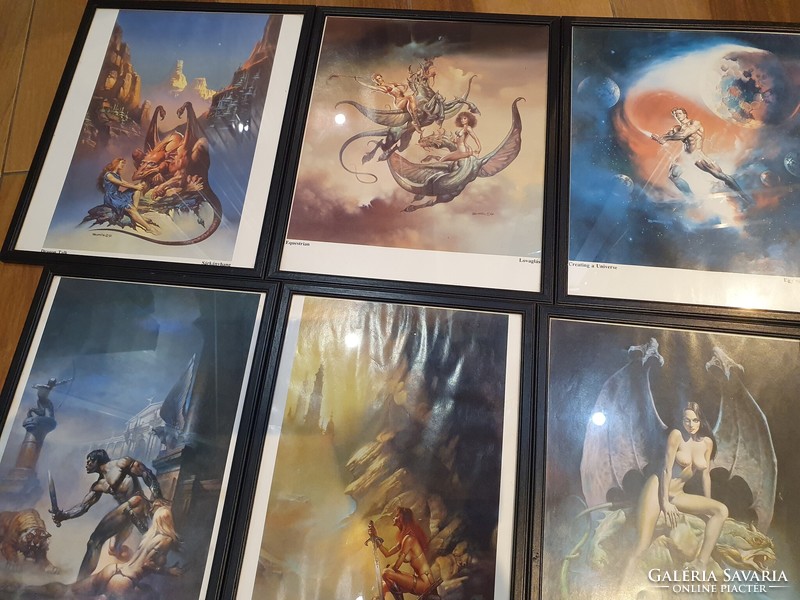 Framed boris vallejo pictures together at a friendly price :)