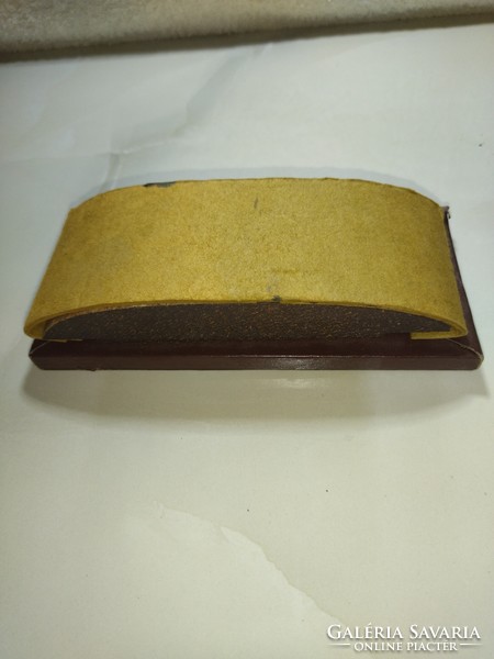 Beautiful old ink pad tapper with decorative leather coating