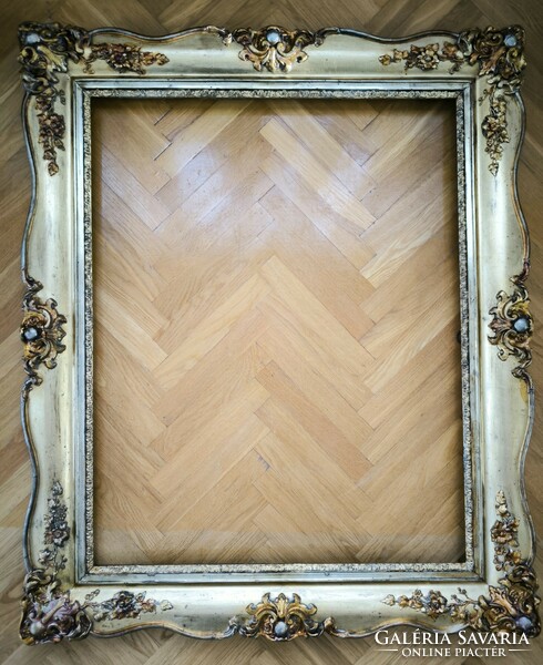 Antique Biedermeier mirror painting frame picture frame