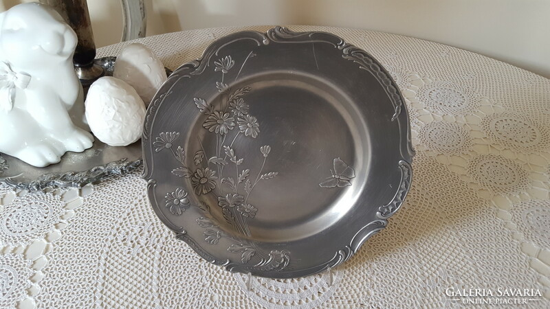 Secession butterfly pewter plate
