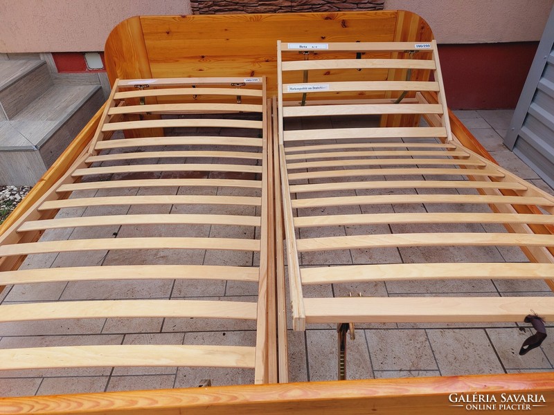 For sale is a high-quality, large, pine double bed with adjustable headboard. The furniture is beautiful, like new