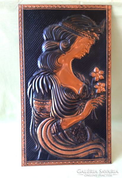 Retro! Copper print image, emboss image. ( Not small!)