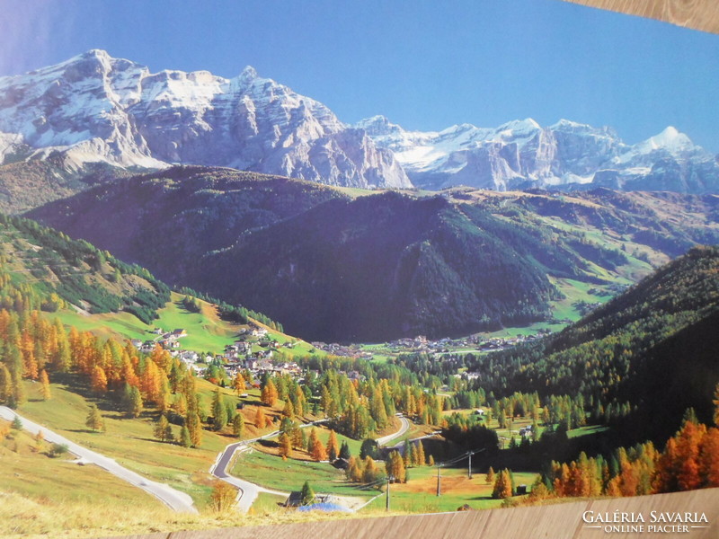 Poszter 52.: havas hegylánc, hegyi falu (fotóposzter)