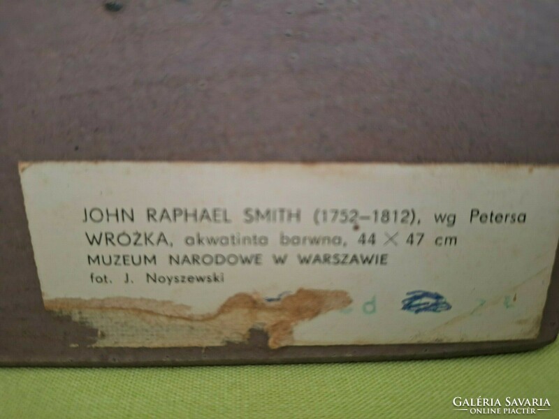 Antik litográfia John Raphael Smith A jósnő, képnyomat