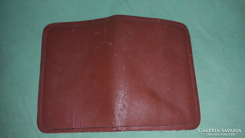 Old brown genuine leather wallet for men 9 x 12 cm as shown in the pictures