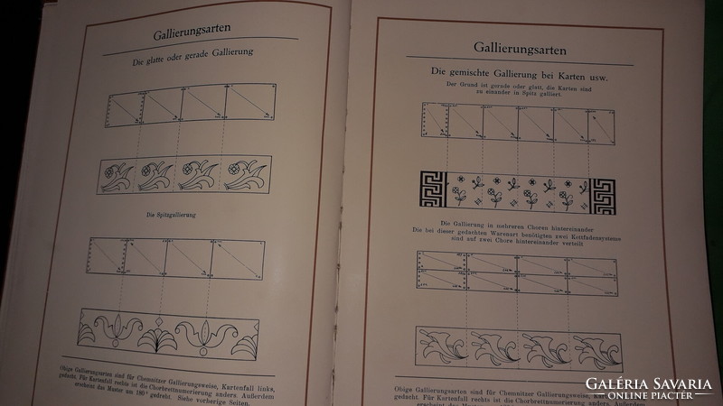 Antique 1928. The contemporary pictorial catalog of the German grosse textile machine factory according to the pictures