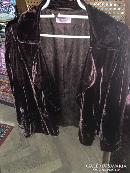 Brown monsoon mirror velvet blazer size 42/44