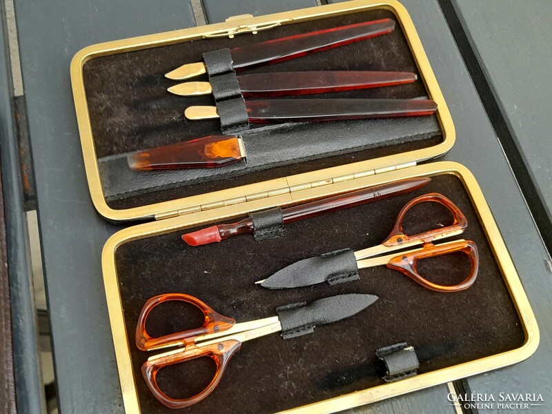 4 never used travel pedicure or manicure sets in a box