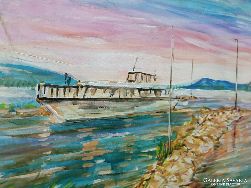 Orvos András - Balaton olaj, farost 50x60 cm