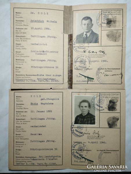 Identity cards made on April 4, 1946