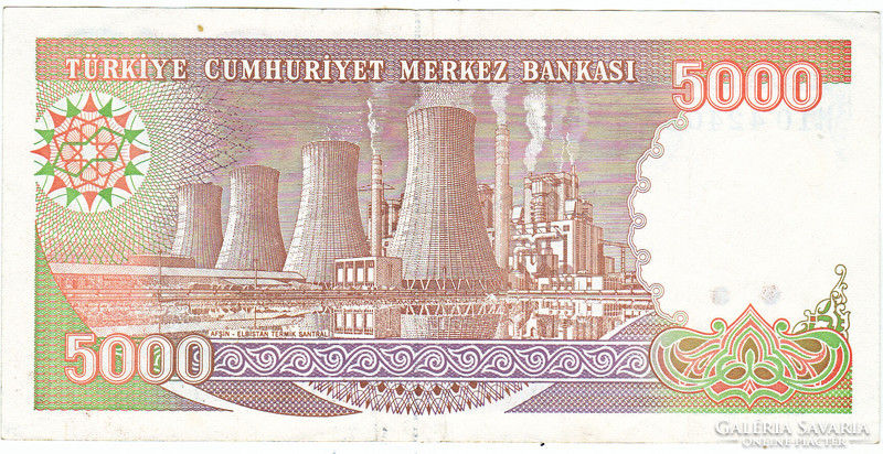 Turkey 5000 lira 1994 unc