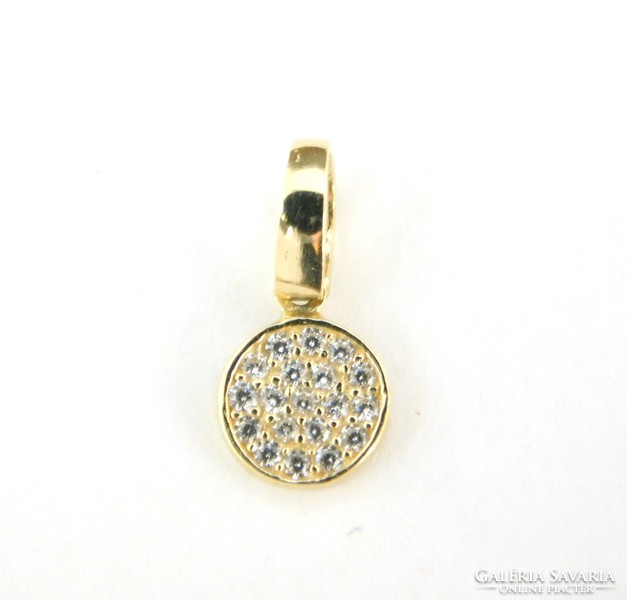 14 K gold stone pendant