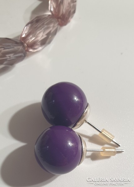 Purple bracelets and earrings
