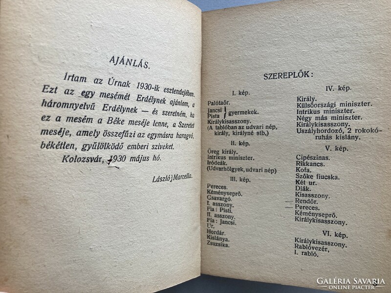 László Marcella: A mesemondó királykisasszony - Kiadja az Erdélyi Magyar Lányok lapja, 1931