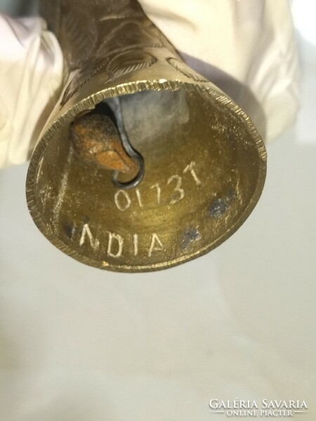 Beautiful old copper Indian leaf breaking bell