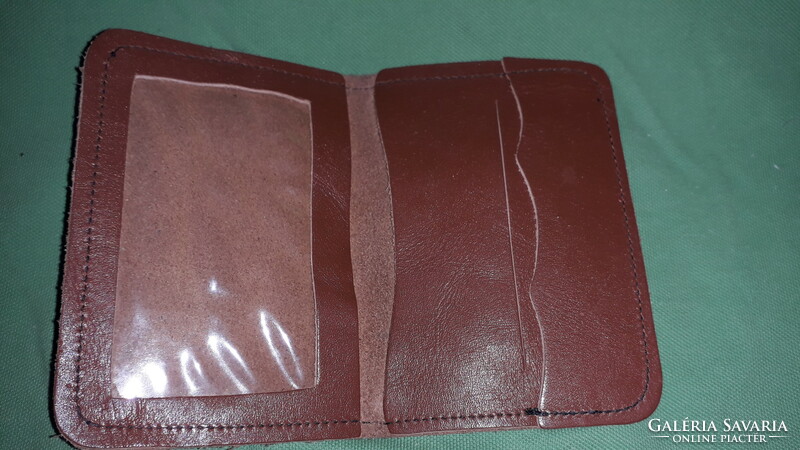 Old brown genuine leather wallet for men 9 x 12 cm as shown in the pictures