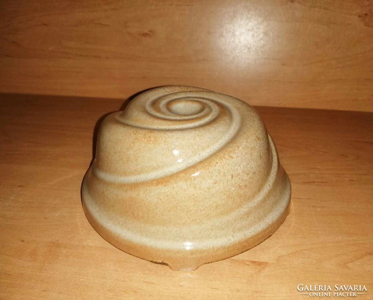 Mázas kerámia kalács, kuglóf süteménysütő forma falra akasztási lehetőséggel - átm.15 cm (29/d)